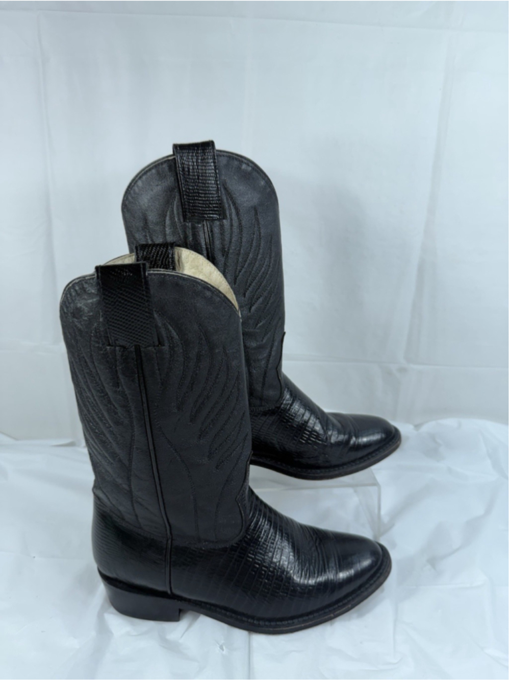 Rio Bravo Black Leather Western/Cowboy Boots boys size 3.5